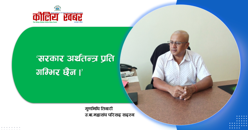 ‘सरकार अर्थतन्त्र प्रति गम्भिर छैन ।’ – गुणनिधि तिवारी, उ.बा.महासंघ परिसद सदस्य