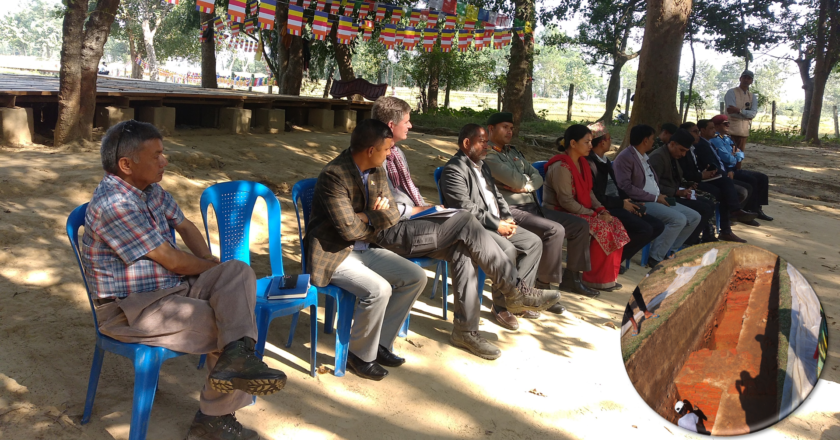 रामग्राम स्तुप क्षेत्रमा उत्खनन उपलब्धी प्राचिन बौद्ध विहार र पोखरीको प्राप्ती भएको उत्खनन् टोलीको भनाई