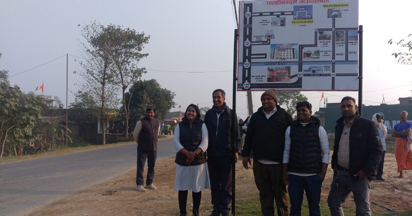 पाल्हीनन्दनले राख्यो पर्यटकिय क्षेत्रको सुचना बोर्ड