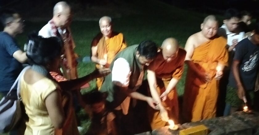 रामग्राम स्तुपमा चाईनाको ग्वान्जो बुद्धिष्ट सोसाईटीसँगै रामग्राम विकास कोषको सहकार्यमा अध्यात्मिक अभ्यास