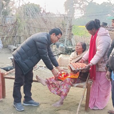 सरावल गाउपालिकाद्धारा अपाँगलाई शित भेटघाट कार्यक्रम