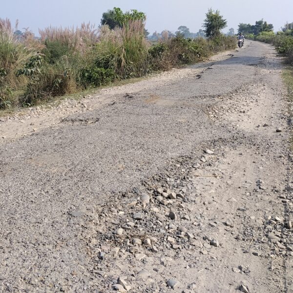 गण्डक बाँध अन्तरगत सि ग्याप बाँधको सेवा सडकको मर्मत सम्भार नहुदा स्थानियलाई सास्ती