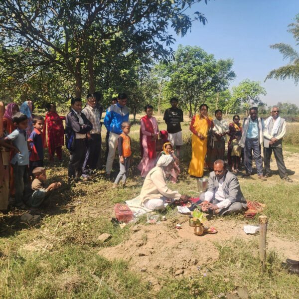 पैतिस लाखको लागतमा सिकाई केन्द्र भवनको शिलान्याश